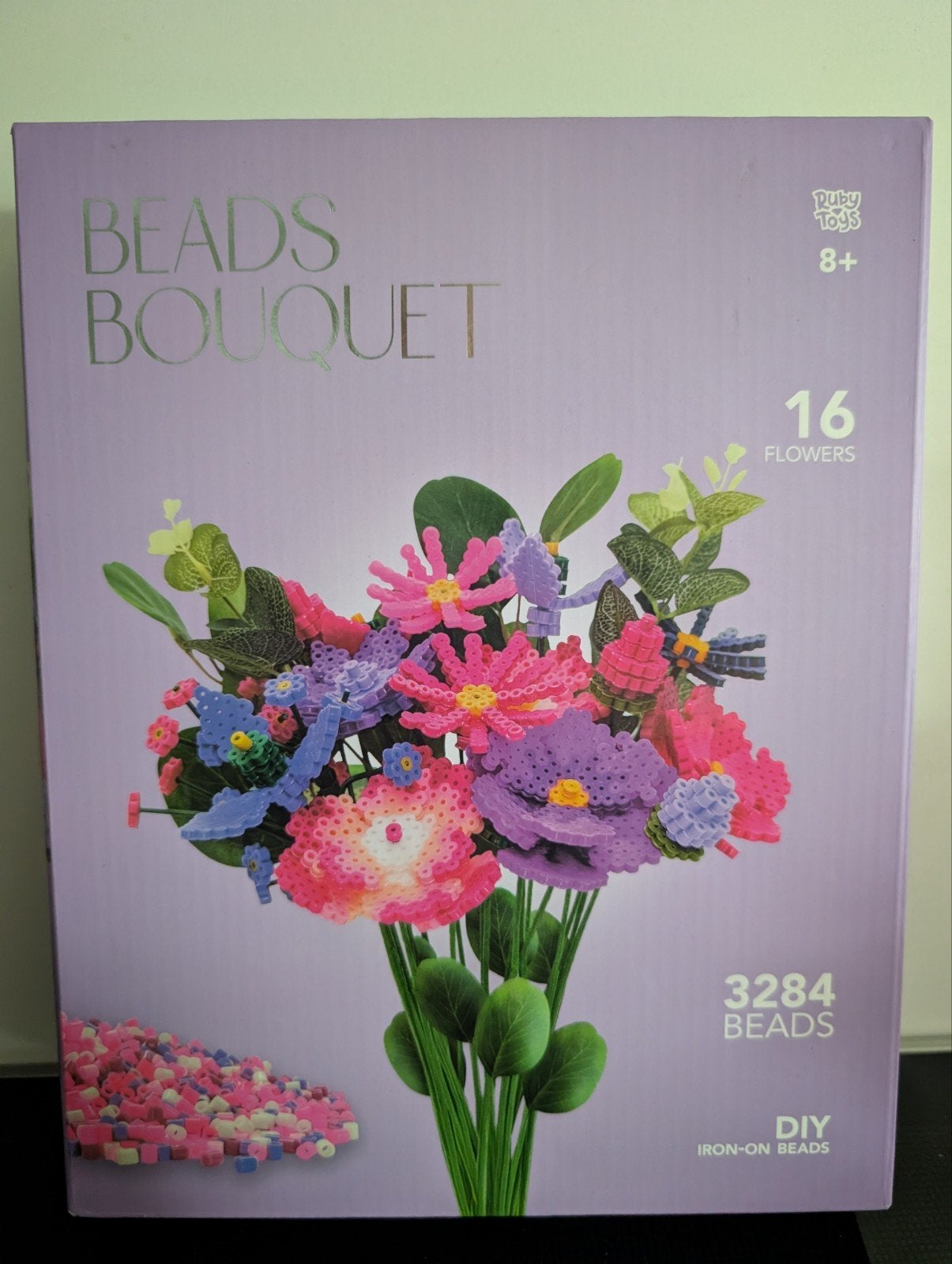 Beads Bouquet strijkkralen, bloemen 16 stuks, Overige thema's, Nieuw, Meerkleurig, Ophalen of Verzenden