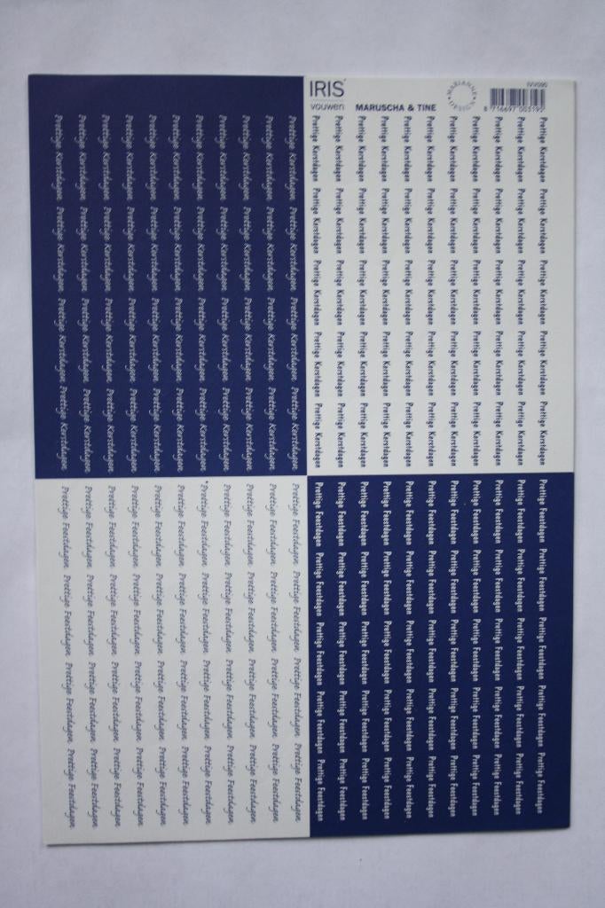 17 stuks Knipvellen Tekst Iris vouwen 7228, Ophalen of Verzenden, Nieuw, Natuur, Knipvel