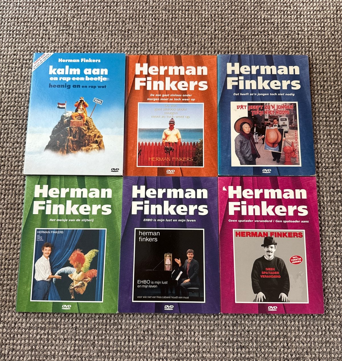 Herman Finkers DVD collectie - 6 cabaretvoorstellingen, Cd's en Dvd's, Dvd's | Cabaret en Sketches, Herman Finkers, Alle leeftijden