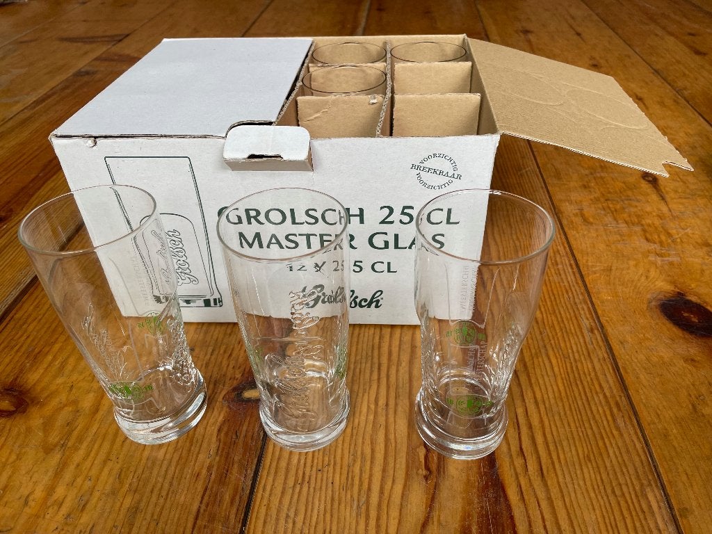 Grolsch glazen 25 cl 12 stuks, Ophalen, Nieuw, Bierglas
