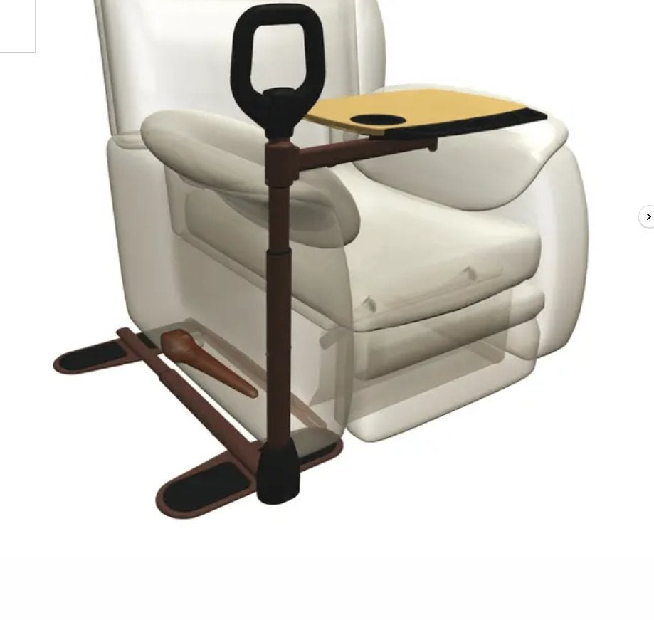 Assist-a-tray, sta op hulp, Ophalen, Minder dan 55 cm, Metaal of Aluminium, Rond