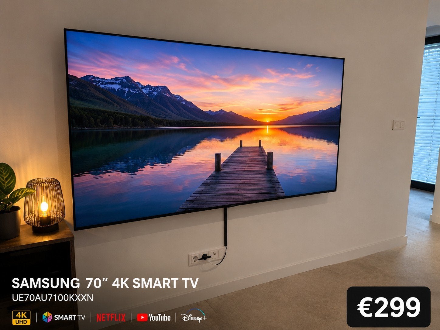 Samsung 70" 4K Smart TV - Perfecte staat, Audio, Tv en Foto, Televisies, Ophalen, LED, 50 Hz, Zo goed als nieuw