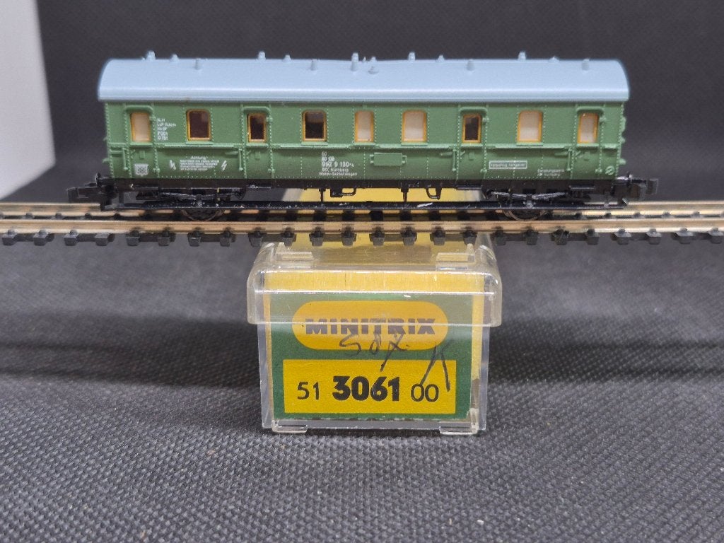 Minitrix 3061 - personeelverblijfswagen (16924), Gebruikt, Gelijkstroom, Trix, Wagon