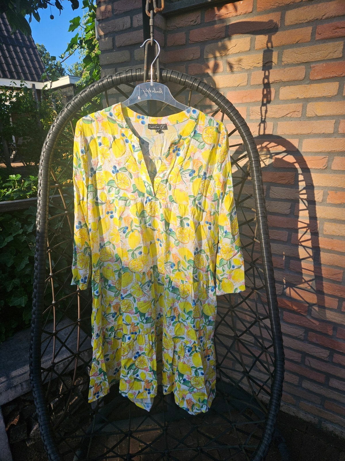 Smashed Lemon citroenen jurk 38/M, Kleding | Dames, Maat 38/40 (M), Geel, Ophalen of Verzenden, Zo goed als nieuw