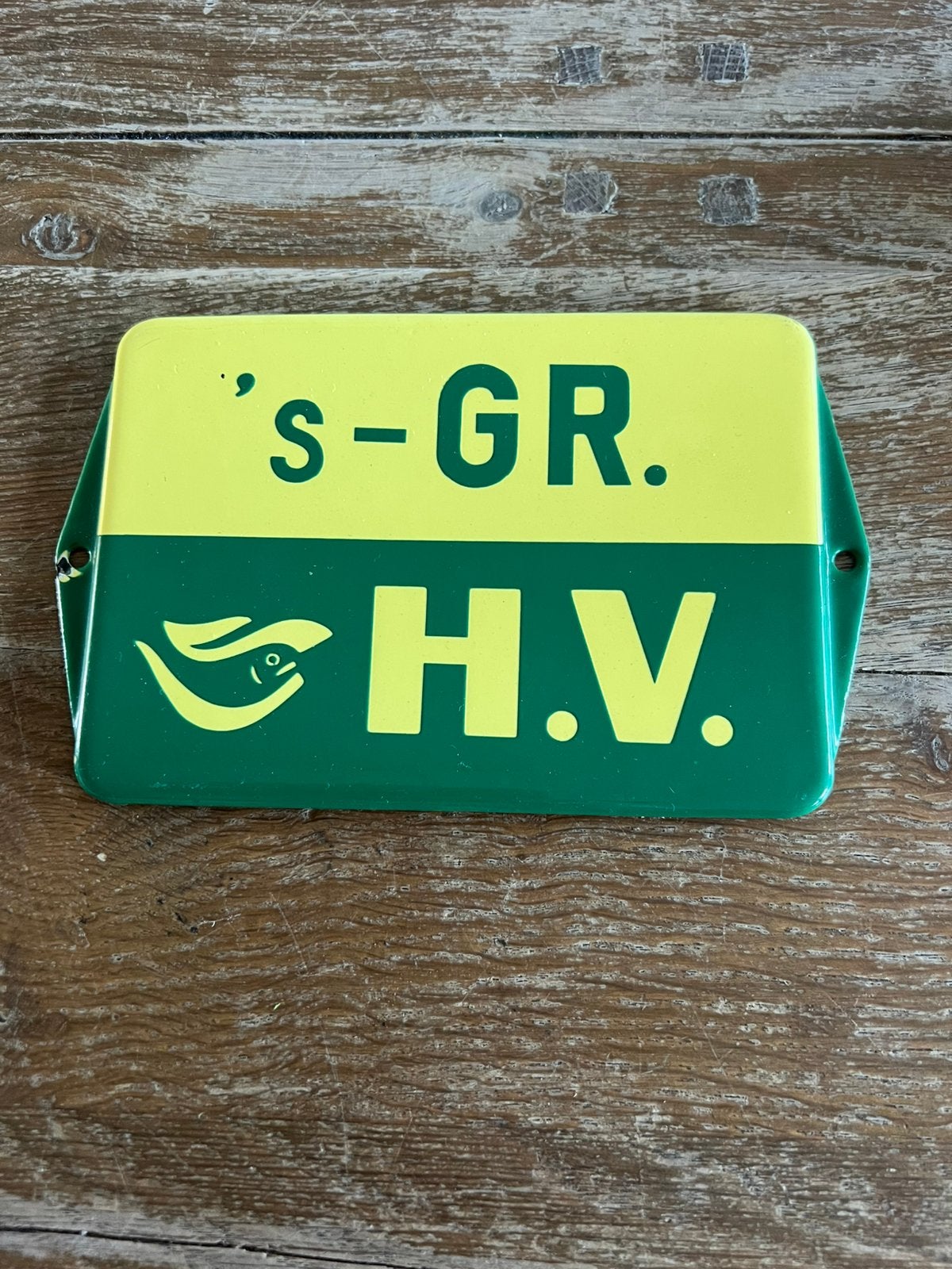 EMAILLE BORDJE   ‘s - GR. H.V. ( landbouwindustrie), Ophalen of Verzenden