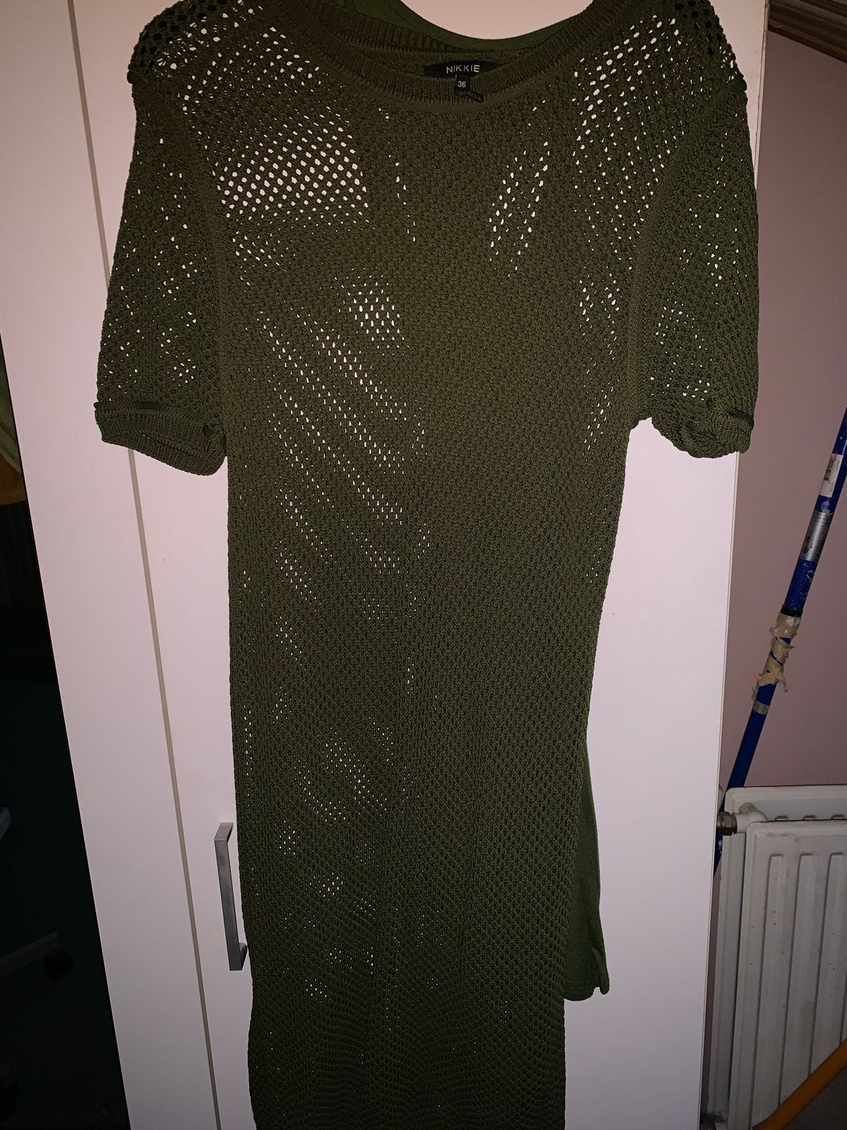Nikkie gehaakte jurk/tuniek maat 36 (S), Kleding | Dames, Jurken, Nieuw, Ophalen of Verzenden, Maat 36 (S), Onder de knie