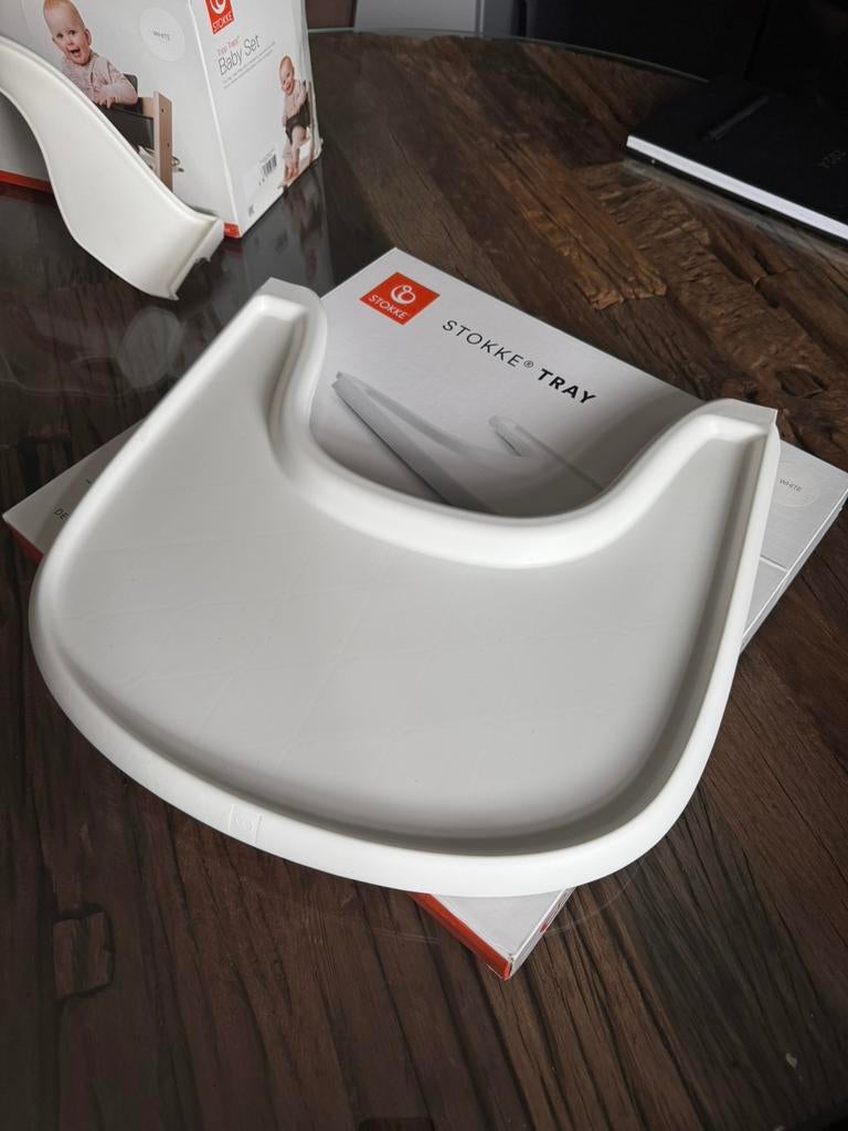 Stokke tafelblad wit, Tripp Trapp stoel, Ophalen of Verzenden, Gebruikt, Meegroeistoel