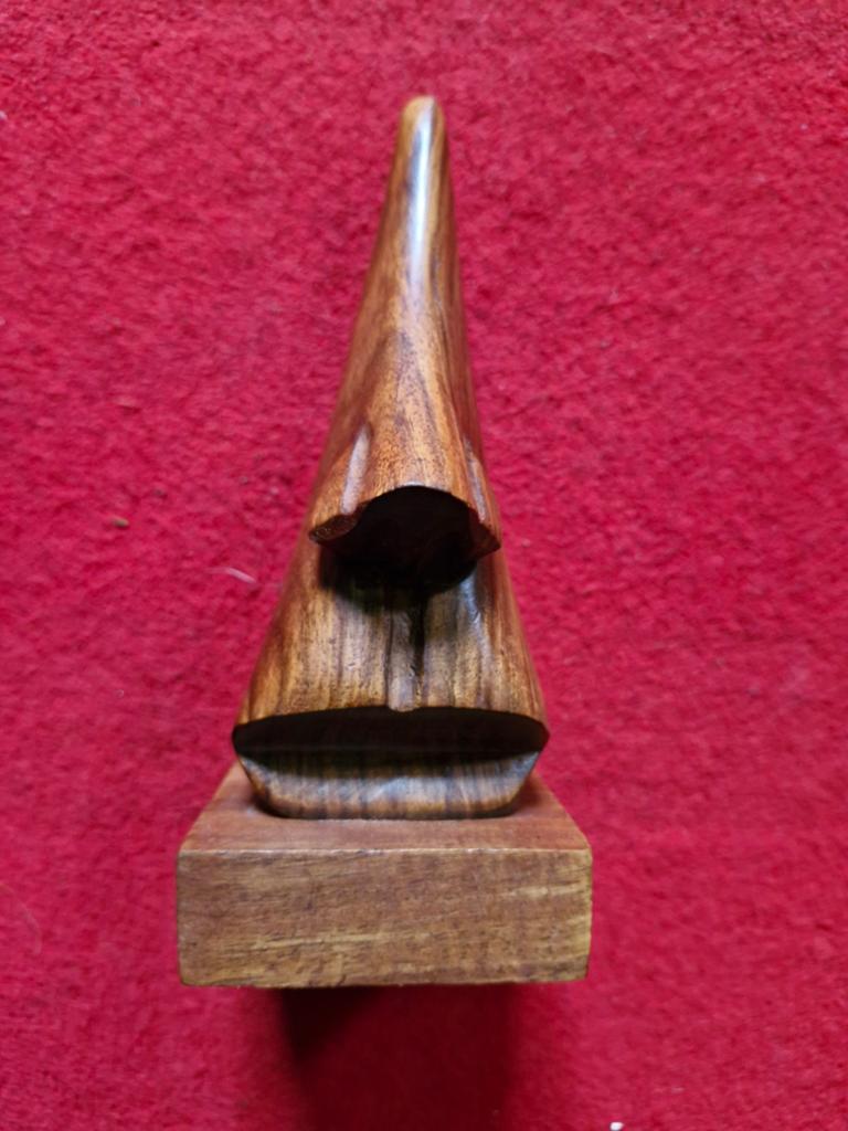 Vintage houten Dali neus brillenhouder - 13,5 cm hoog, Ophalen of Verzenden