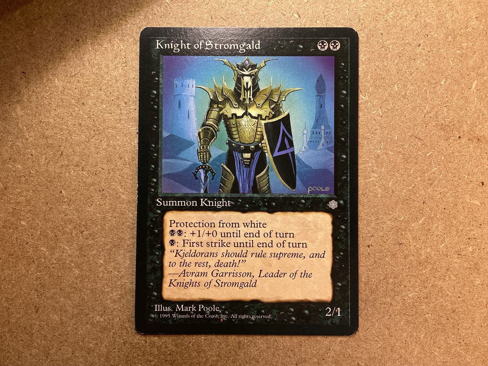 1x Knight of Stromgald (Excellent), Ophalen of Verzenden, Zo goed als nieuw, Losse kaart