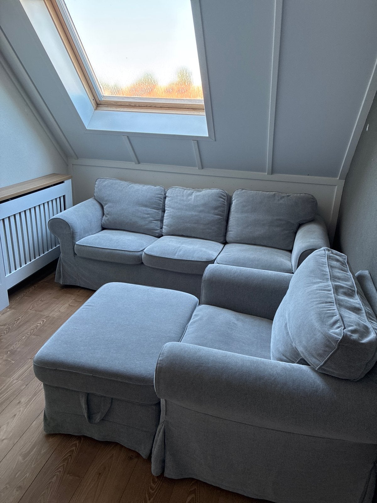 Ikea Ektorp set, Huis en Inrichting, Ophalen, Gebruikt, 100 tot 125 cm, Driepersoons