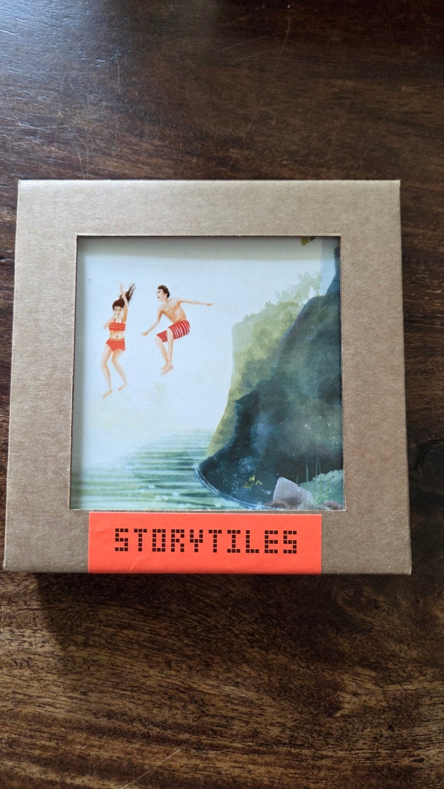 Storytiles tegel met afbeelding van springende mensen, Nieuw, Ophalen of Verzenden, Fotobord, Met afbeelding
