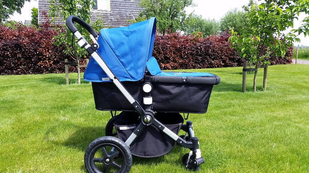 Bugaboo Cameleon 3 compleet met voetenzak zwart/blauw, Gebruikt, Bugaboo, Met autostoeltje, Ophalen