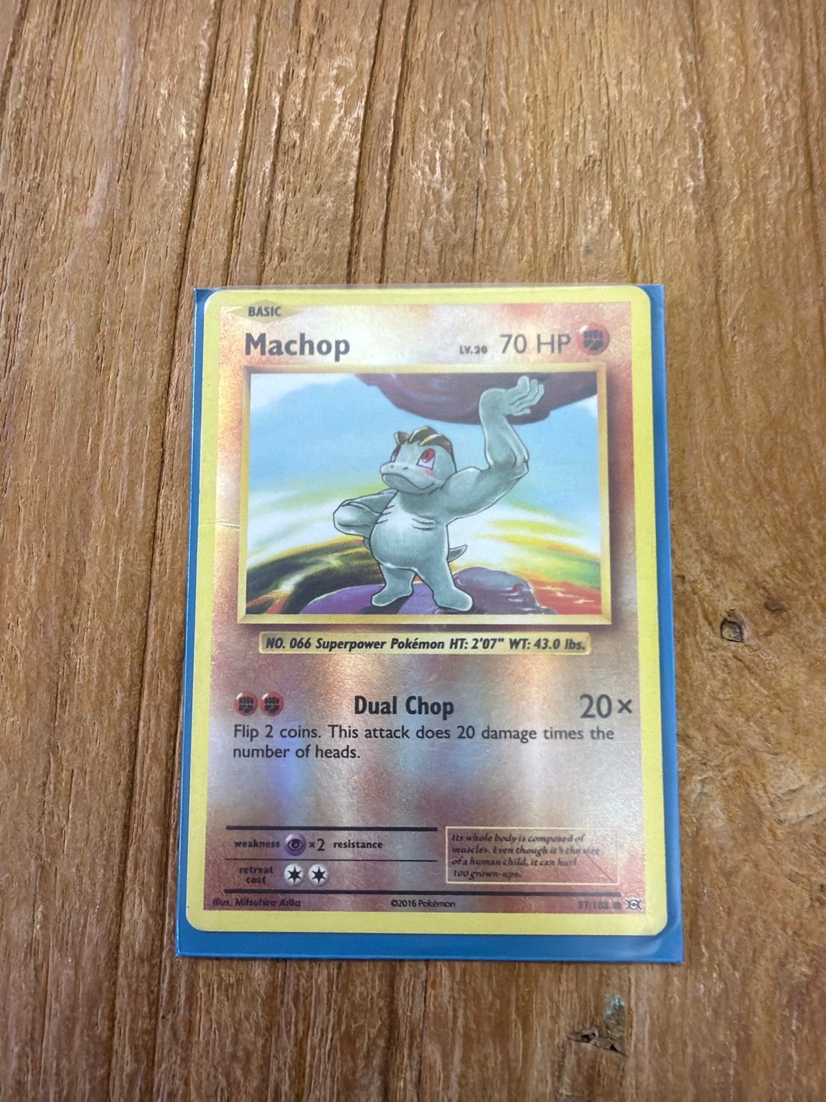 Machop Pokémon Kaart - Eerste Editie (2016), Hobby en Vrije tijd, Verzamelkaartspellen | Pokémon, Ophalen of Verzenden, Zo goed als nieuw