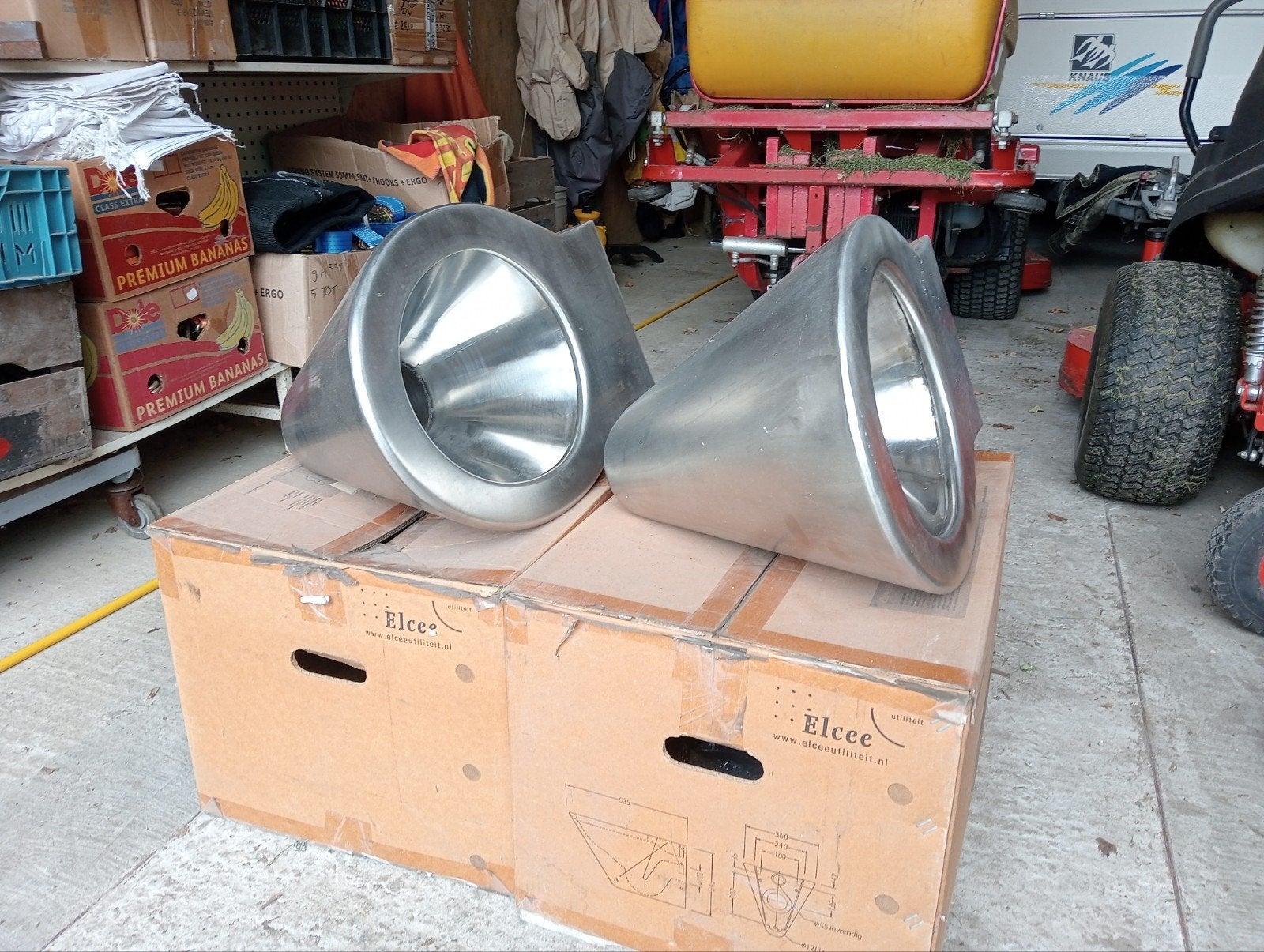 2x RVS Toiletpot  in Doos - Elcee Design, Ophalen of Verzenden, Zo goed als nieuw, Rvs, Toilet