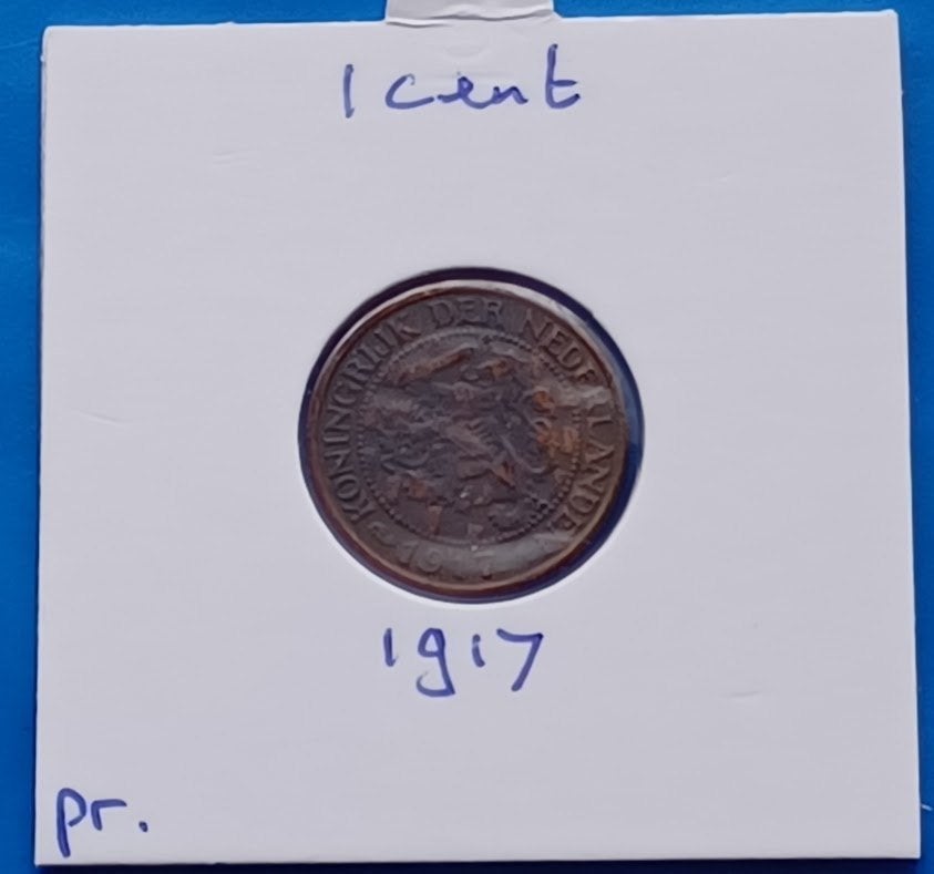 1 cent 1917 - Wilhelmina, Ophalen of Verzenden, Koningin Wilhelmina, 1 cent, Losse munt
