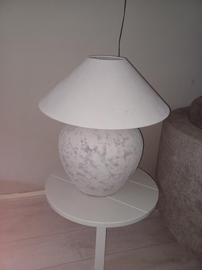 Grote kruiklamp met stoffen kap, Ophalen, Gebruikt, 75 cm of meer, Overige materialen