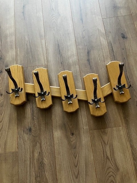 Blank eiken kapstok, Huis en Inrichting, Gebruikt, Minder dan 100 cm, Hout, Ophalen