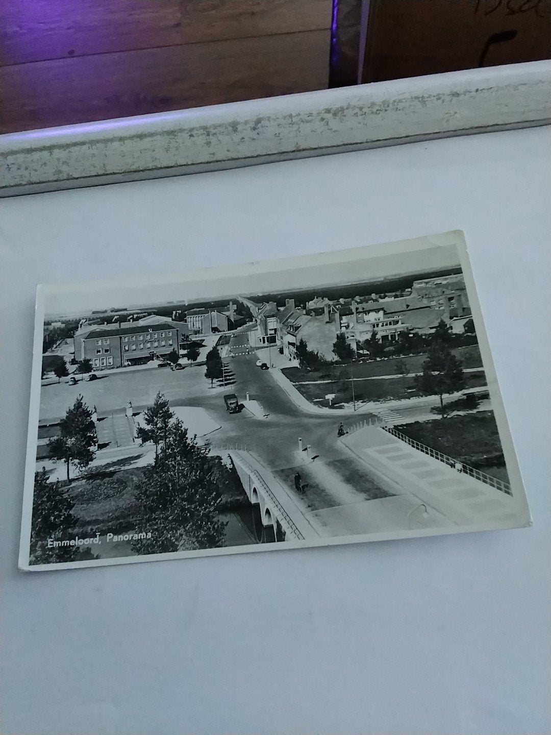 Oude ansichtkaart Emmeloord, Panorama - Gelopen 1951, Ophalen of Verzenden, 1940 tot 1960, Gelopen, Flevoland