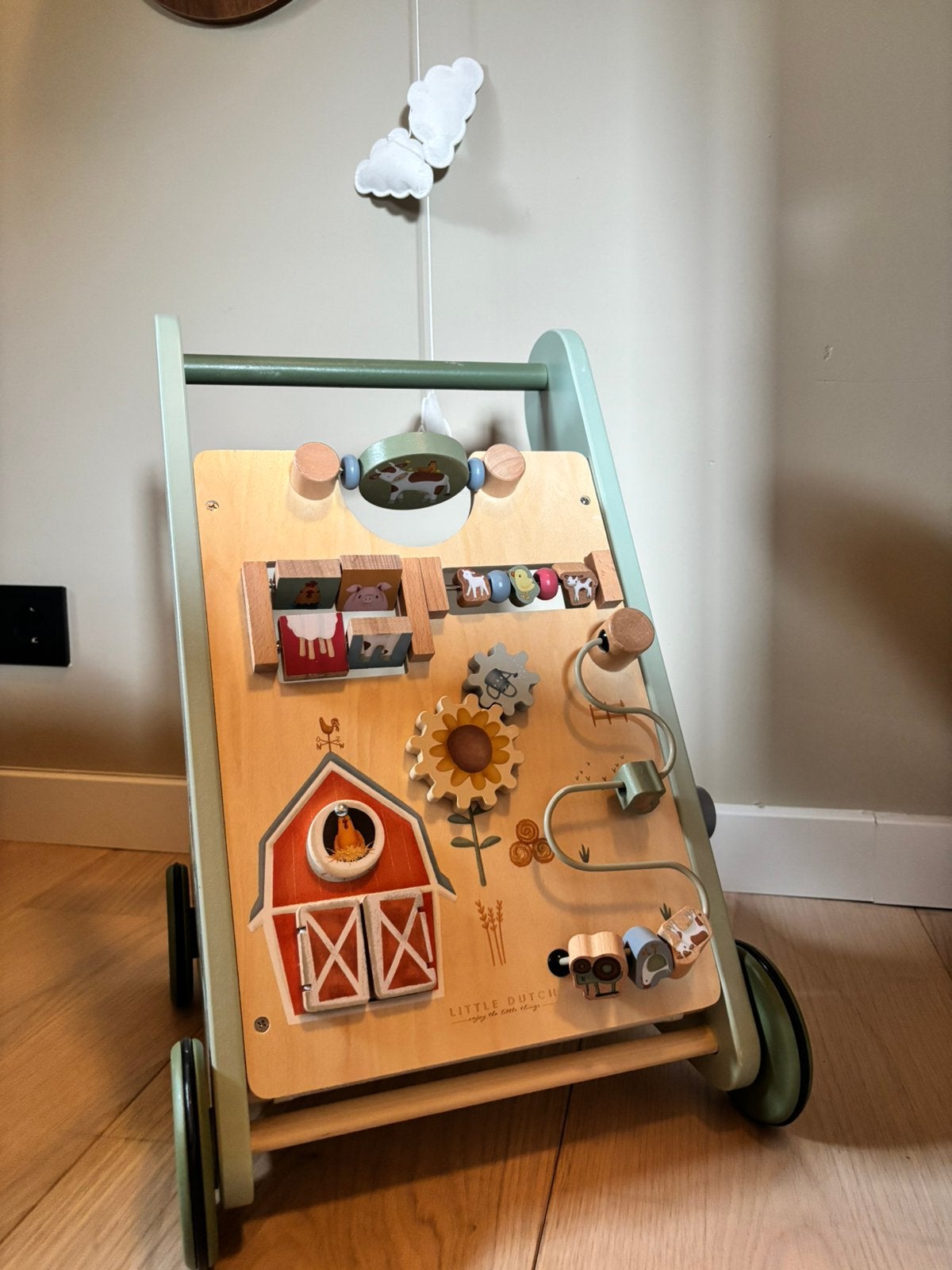 Loopwagen Little Dutch, Kinderen en Baby's, Speelgoed | Houten speelgoed, Ophalen, Zo goed als nieuw, Duw- of Trekspeelgoed