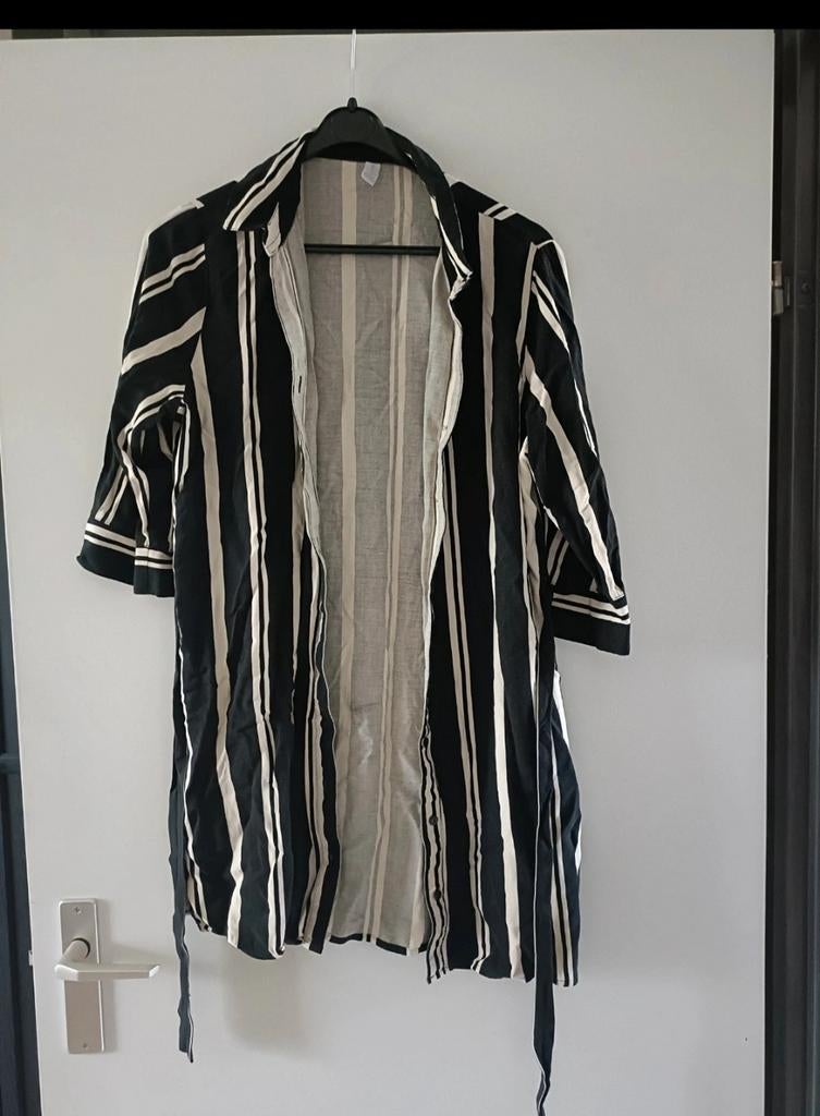 AMISU gestreepte blouse, Verzenden, Zo goed als nieuw, Wit