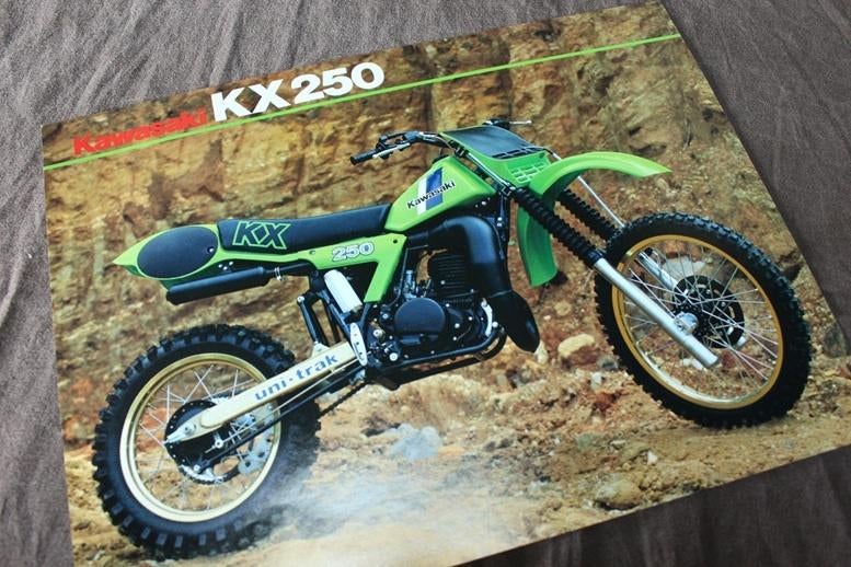 Kawasaki KX250 motorfiets verkoop folder cross KX 250, Motoren, Ophalen of Verzenden, Kawasaki