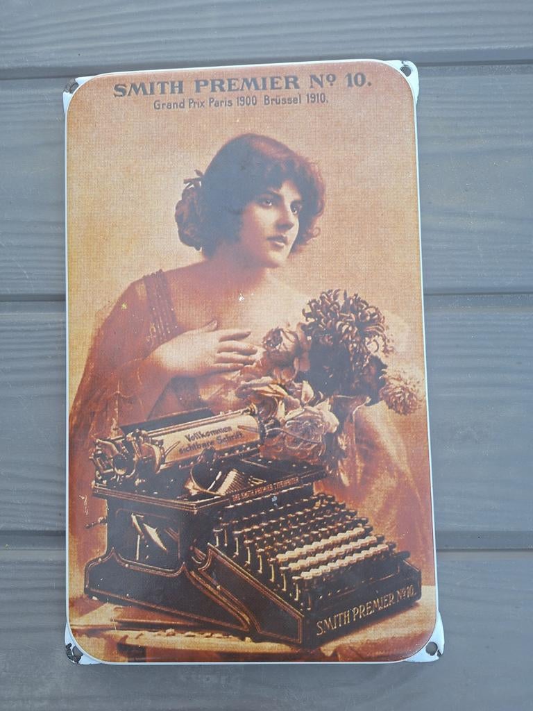 Emaille bord Smith Premier No. 10 - Vintage look, Antiek en Kunst, Antiek | Emaille, Ophalen of Verzenden