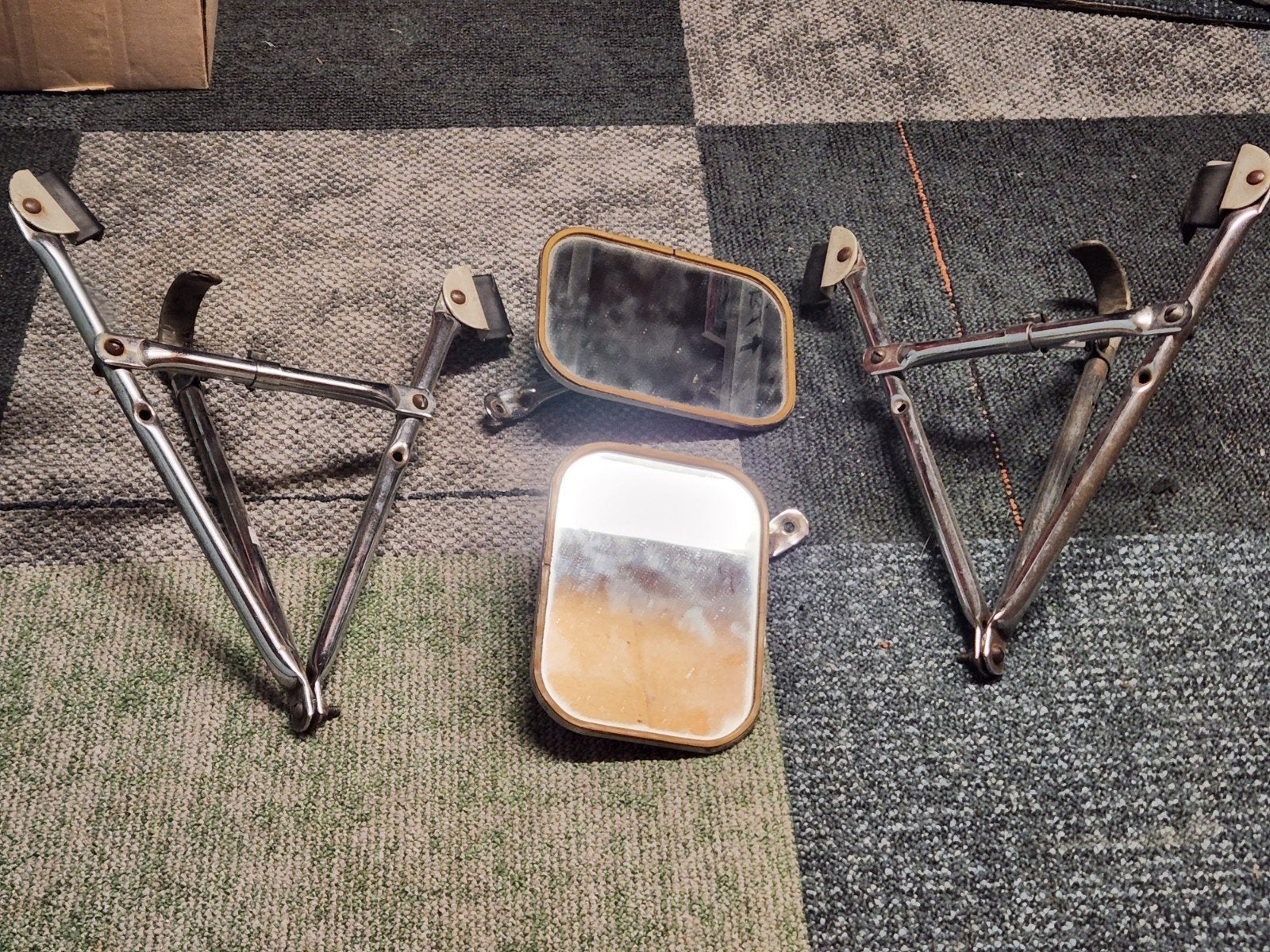 Vintage caravan spiegels - set van 2, Auto-onderdelen, Spiegels, Ophalen of Verzenden, Gebruikt, Universele onderdelen