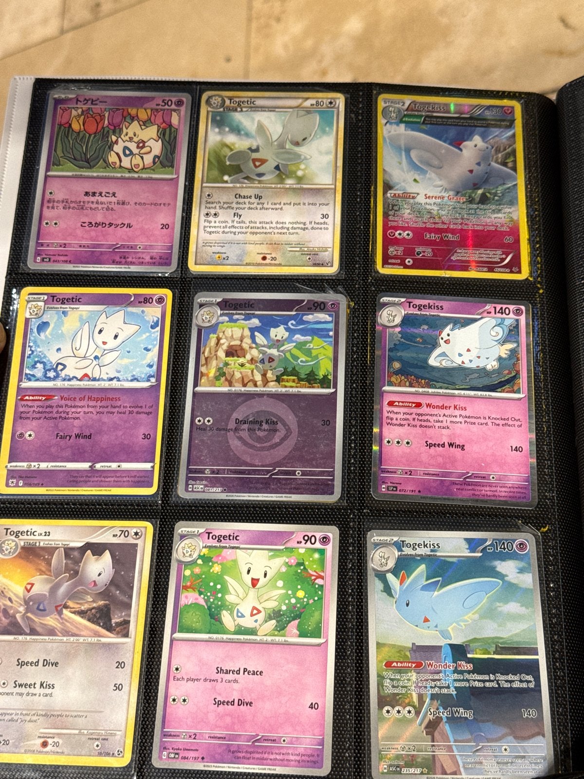 Pokémon Togetic & Togekiss Kaarten Collectie, Ophalen of Verzenden, Gebruikt, Meerdere kaarten