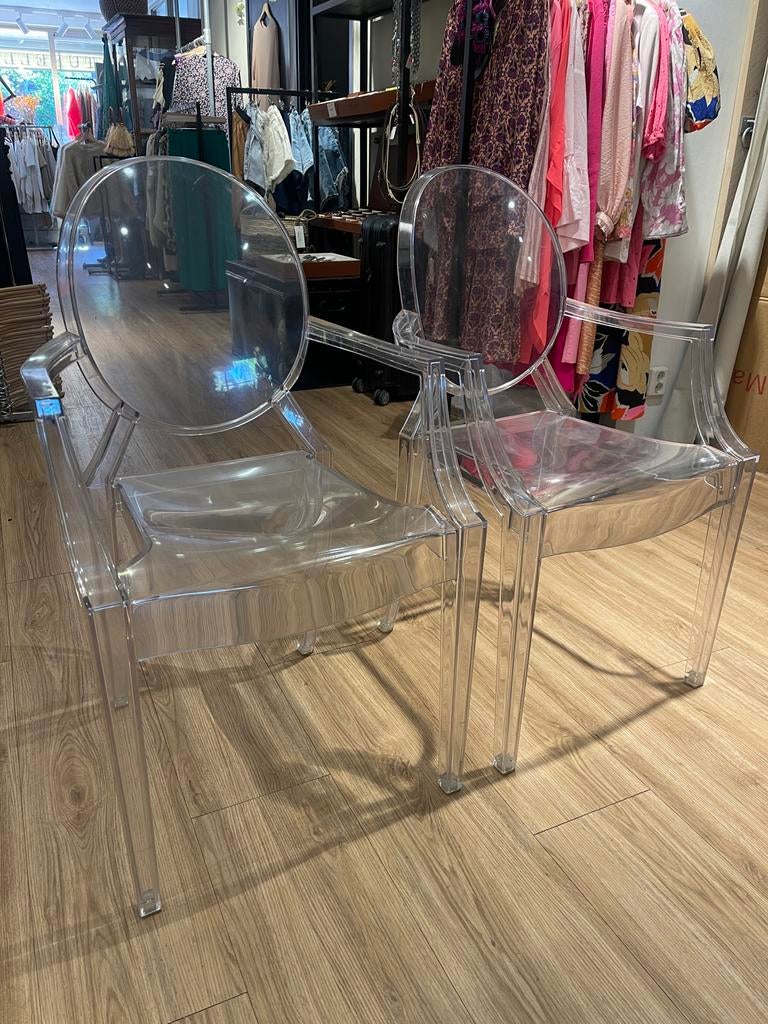 Kartell Ghostchair - 2 stuks, Huis en Inrichting, Ophalen, Kunststof, Gebruikt, Twee