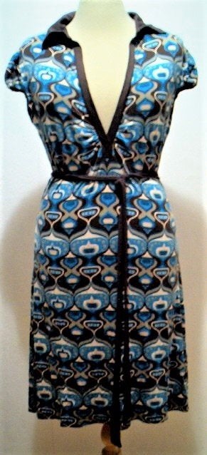 Leuk retro look print jurkje! M, Maat 38/40 (M), Zo goed als nieuw, Boven de knie, Verzenden