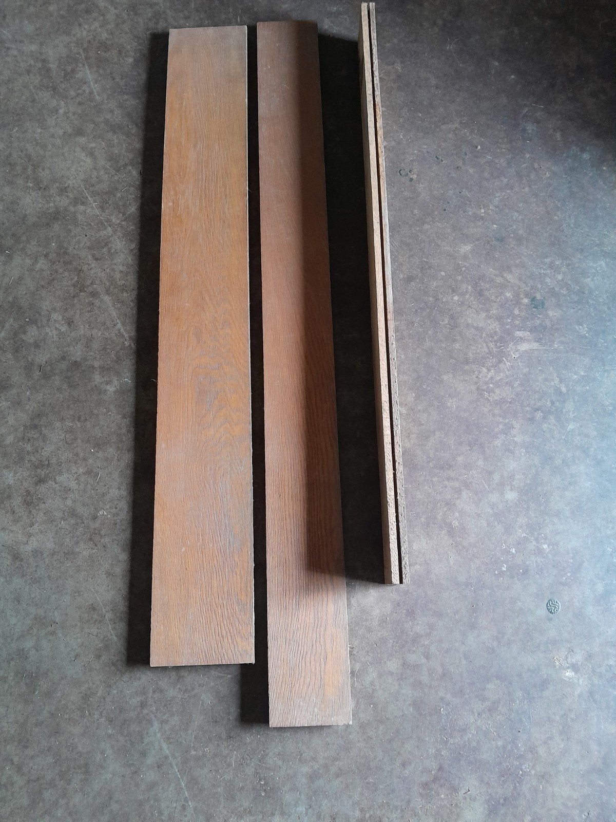 Franse eiken vloerplaten 2,1cm dik, diverse maten, Ophalen, Gebruikt, 50 tot 150 cm, Vloerdelen of -planken