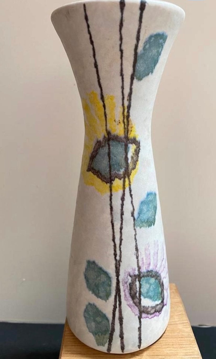 Vintage slanke vaas  van het merk Jasba West Germany, Huis en Inrichting, Woonaccessoires | Vazen, Gebruikt, Overige kleuren, Ophalen of Verzenden