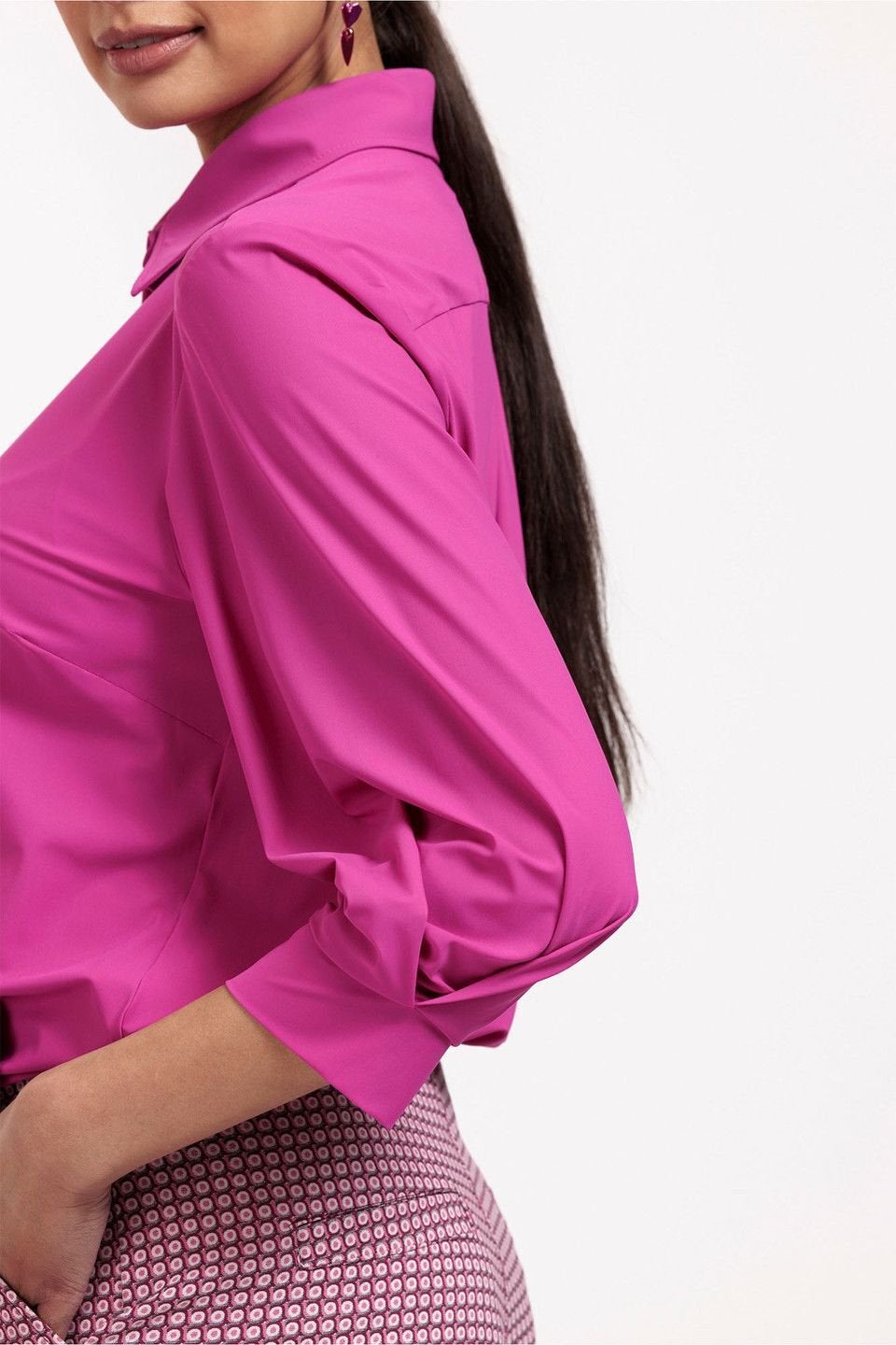 Studio anneloes bobine blouse S / M fuchsia roze, Kleding | Dames, Ophalen of Verzenden, Zo goed als nieuw, X, Roze