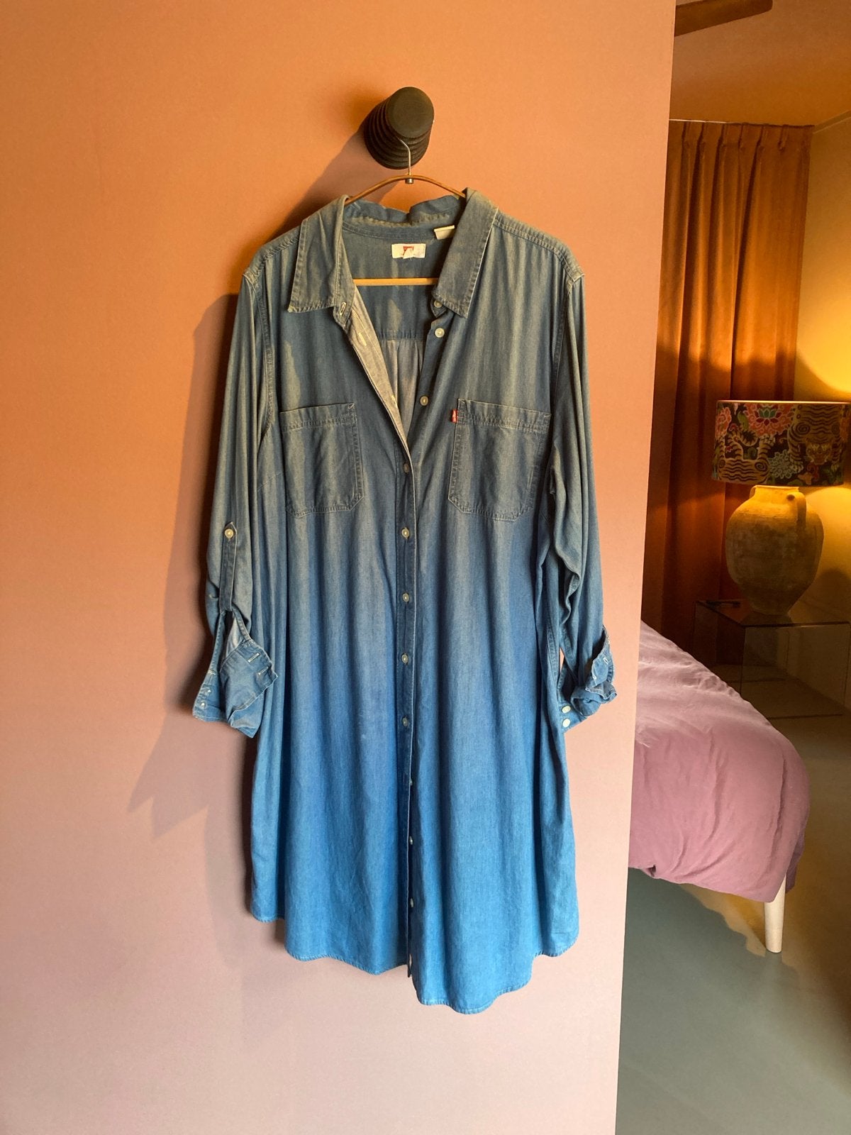 Levis spijkerjurk maat 2X, lengte 114 cm, Blauw, Maat 46/48 (XL) of groter, Ophalen of Verzenden, Gedragen