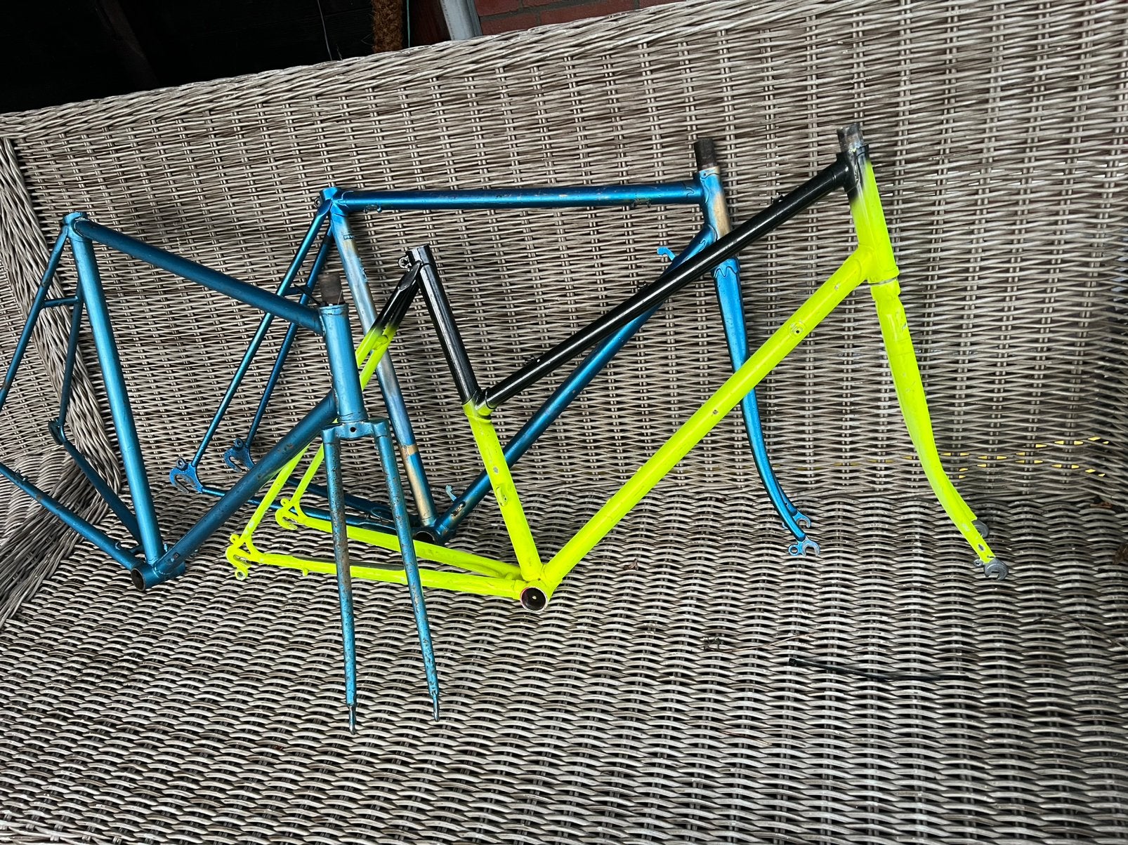 3x Stalen Fietsframes / Projectframes (o.a. Vintage Peugeot), Ophalen of Verzenden, Zo goed als nieuw, Racefiets, Frame