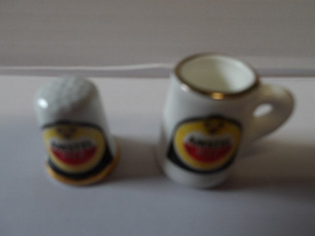 Amstel miniatuur setje (nr.1) Porcelein, Verzamelen, Biermerken, Ophalen of Verzenden, Nieuw, Overige typen, Amstel