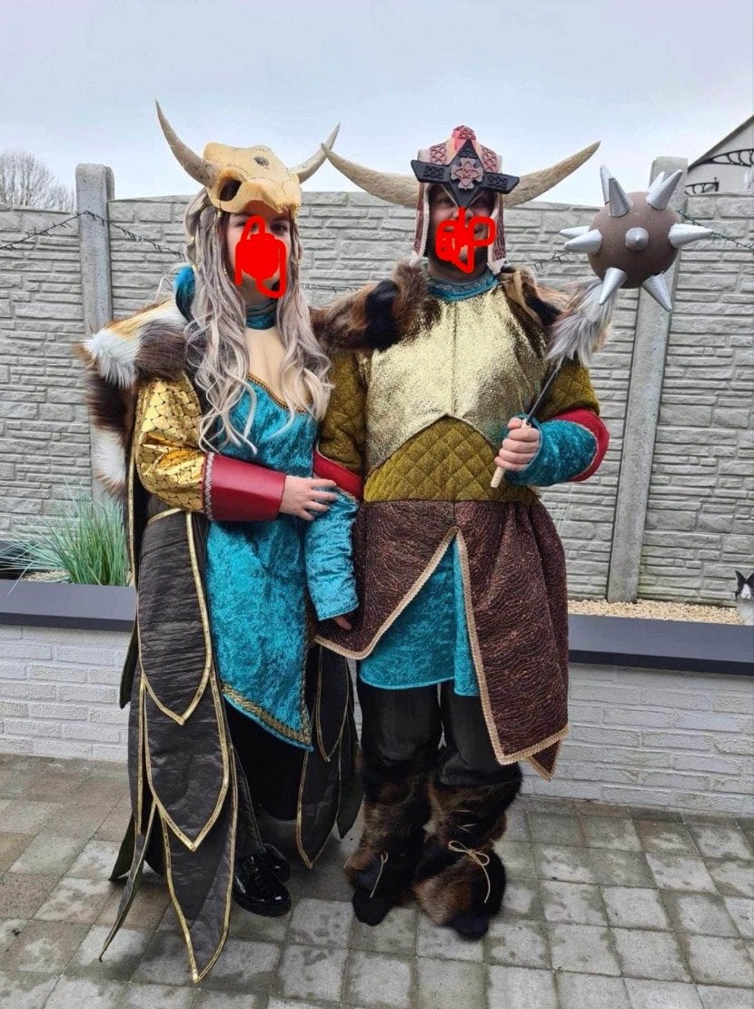 Viking kostuum set - perfect voor carnaval of themafeest, Ophalen, Zo goed als nieuw, Pak of Jurk
