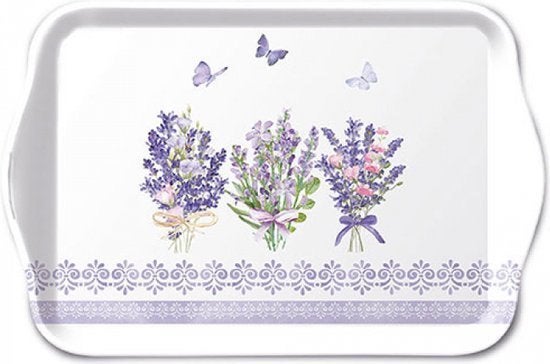 Tray melamine 13x21 cm Lovely lavender white, Ophalen, Ambiente, Nieuw, Nvt