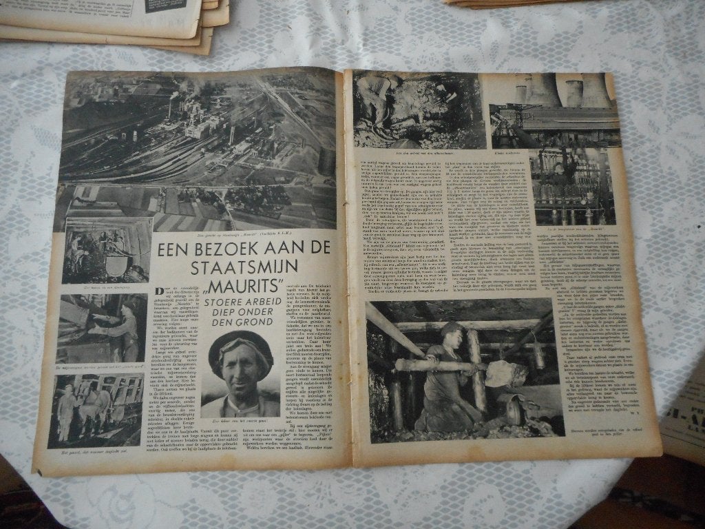 Geleen. Staatsmijn Maurits. 1937., Ophalen of Verzenden, 1920 tot 1940, Nederland, Knipsel(s)