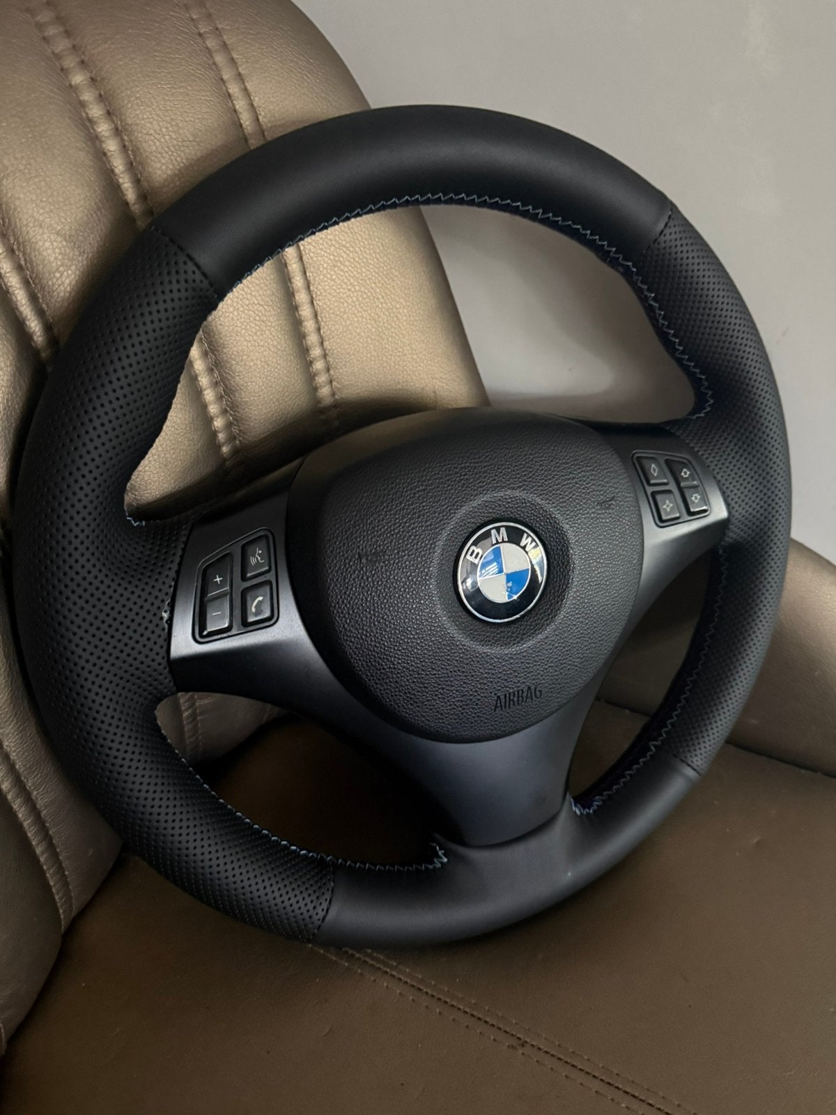 Bmw E81 E82 E87 E88 E90 E91 E92 E93 leder stuur, Auto-onderdelen, Ophalen of Verzenden, BMW