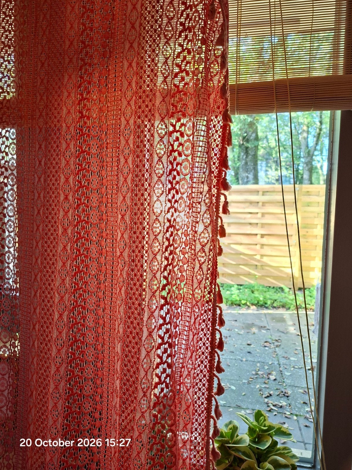 Bohemian vitrage koraal kleur - 6 stuks 150 x 213, Vitrage, 150 cm, Nieuw, Ophalen of Verzenden