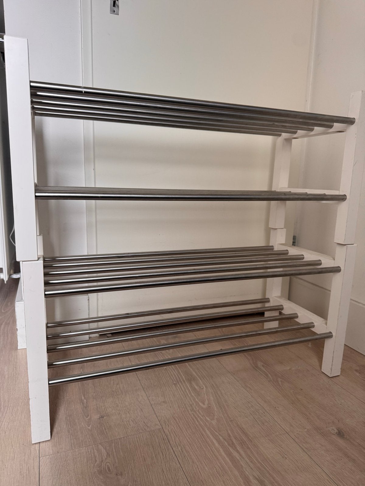 2x IKEA TJUSIG Schoenenrek wit 79x32x37 cm, Huis en Inrichting, Kasten | Schoenenrekken, Ophalen, Gebruikt