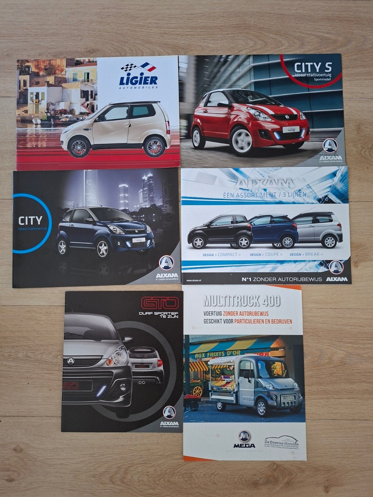 kleine partij  brommobielen Aixam Mega Ligier, Verzenden, Gelezen, Overige merken