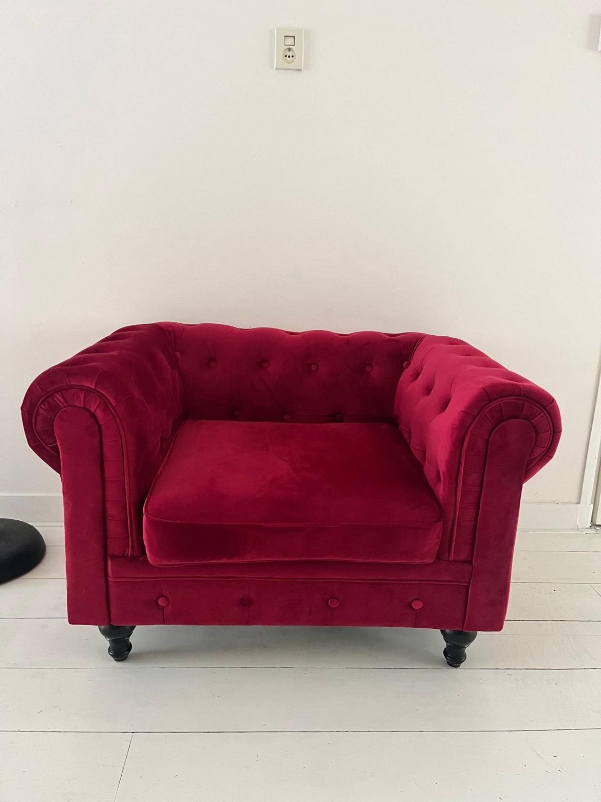 Fauteuil Bordeauxrood, Huis en Inrichting, Banken | Sofa's en Chaises Longues, Ophalen, Eenpersoons, 75 tot 100 cm, Zo goed als nieuw