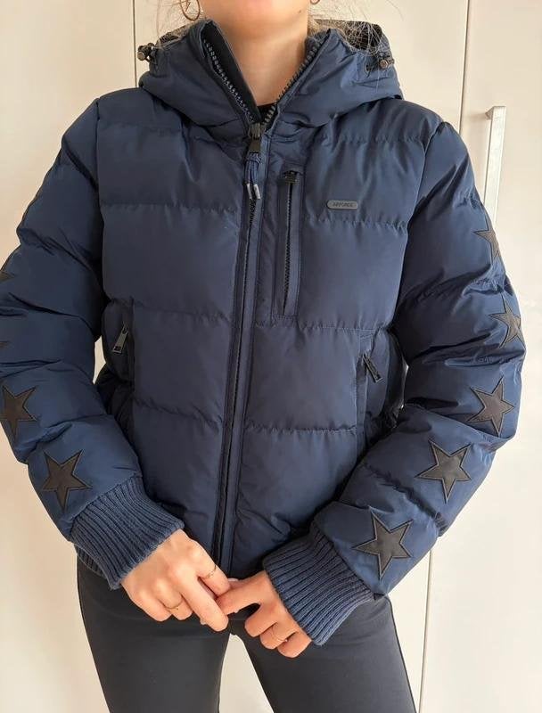 Airforce skijas dames donkerblauw sterren winterjas, Airforce, Ophalen of Verzenden, Zo goed als nieuw, Jack