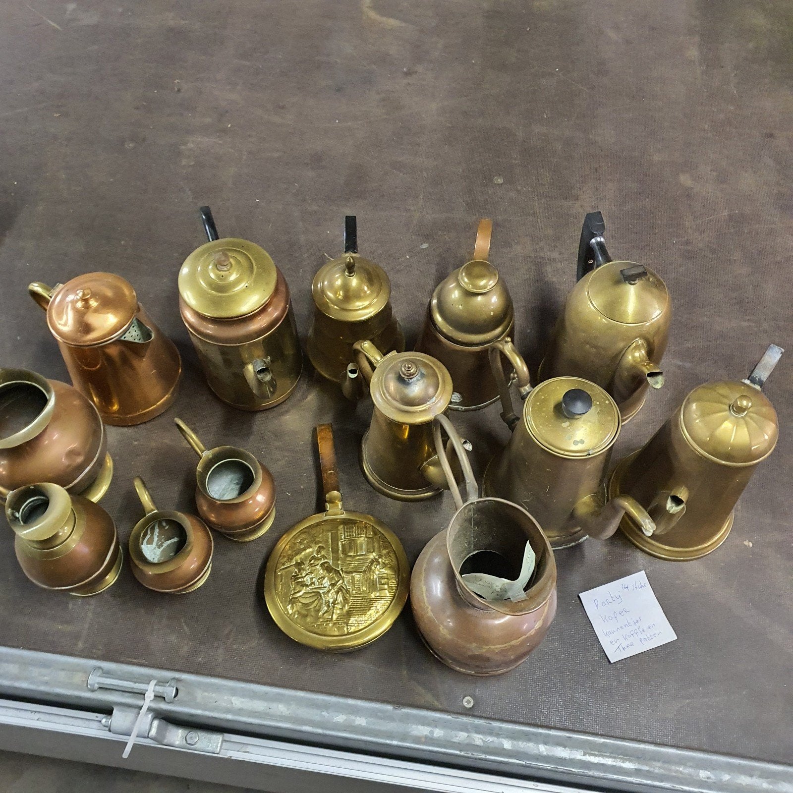Partij koper 14 stuks, Antiek en Kunst, Antiek | Koper en Brons, Ophalen of Verzenden