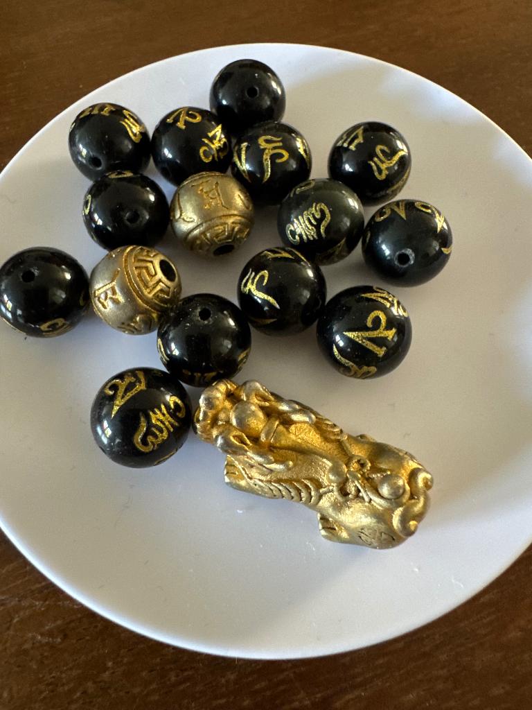 Mantrakralen met Pixiu hanger voor spiritueel sieraad, Ophalen of Verzenden, Nieuw