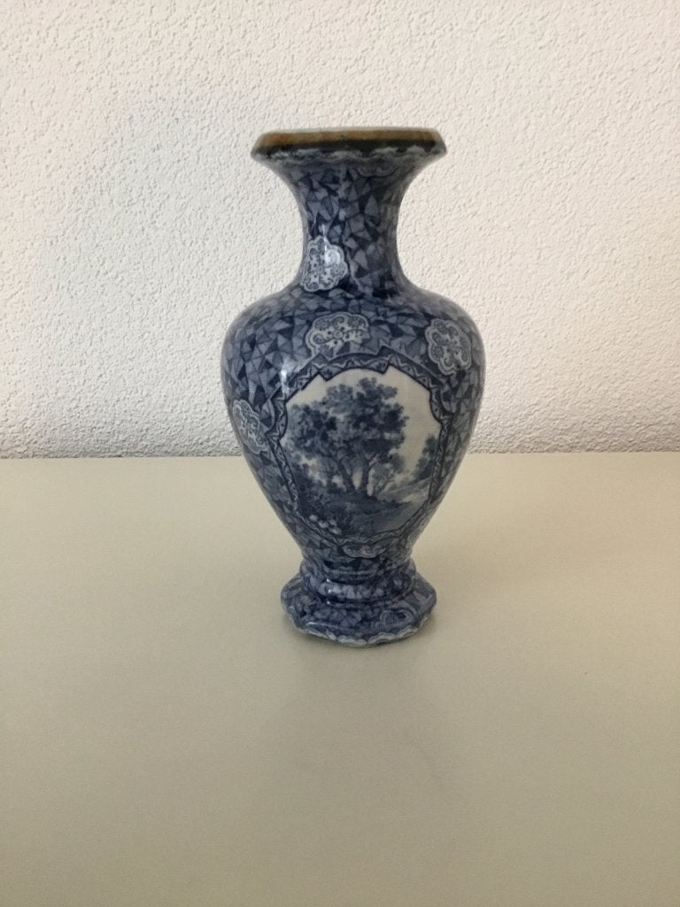 Antiek Delfts blauw vaasje. Villeroy en Boch., Antiek en Kunst, Antiek | Vazen, Ophalen of Verzenden