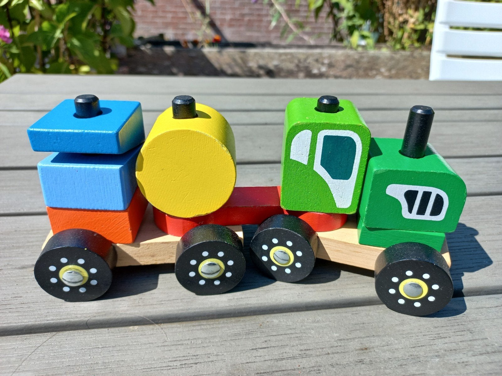 Houten trein met blokken - Educatief speelgoed, Ophalen