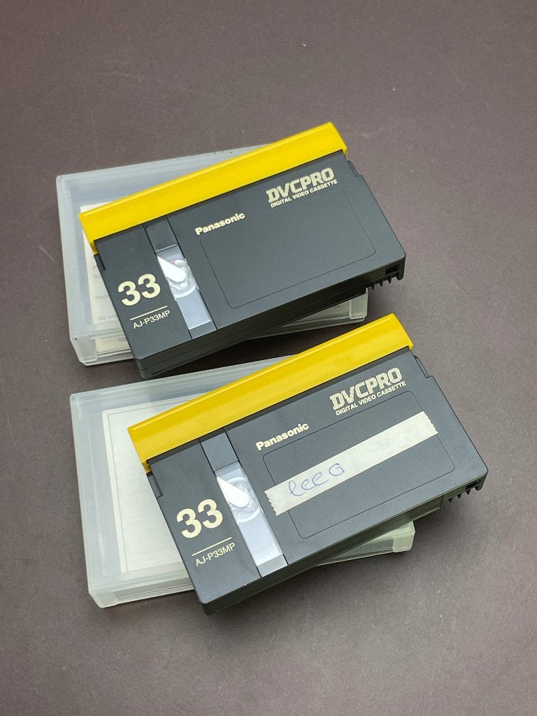 2x nieuwe Panasonic DVCPro videoband video tape, ongebruikt, Panasonic, Band, Disc of Geheugen, Nieuw, Overige soorten